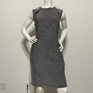 Topshop Striped Cut Out Dress